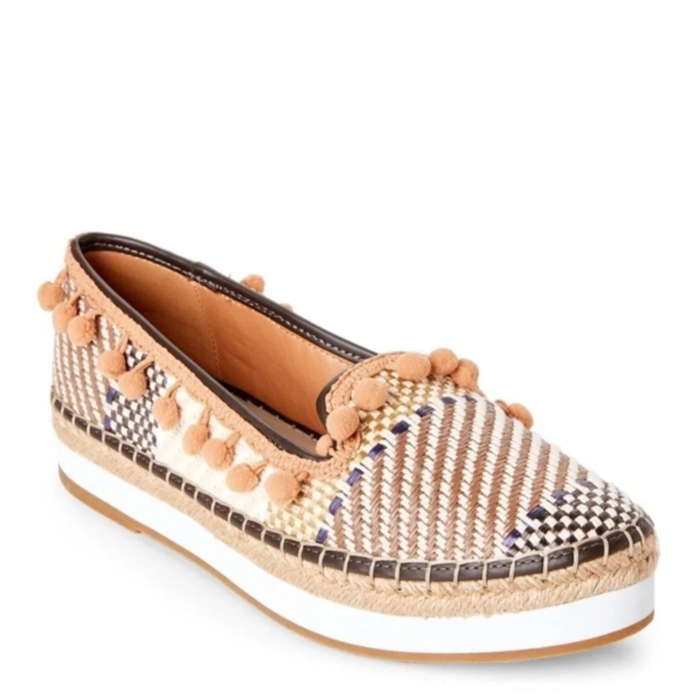 Sondra Roberts Ellie Pompom Platform Espadrille